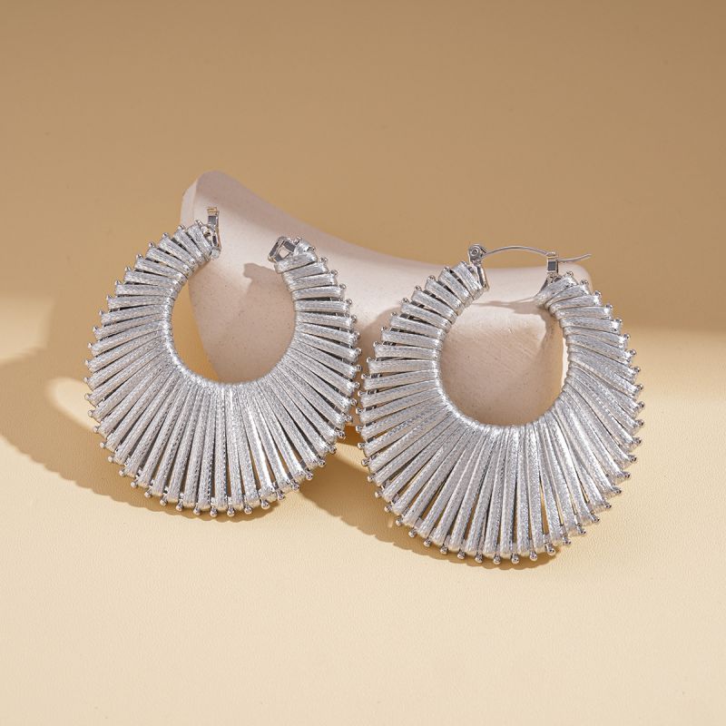 Rust Threaded Hoop Earrings