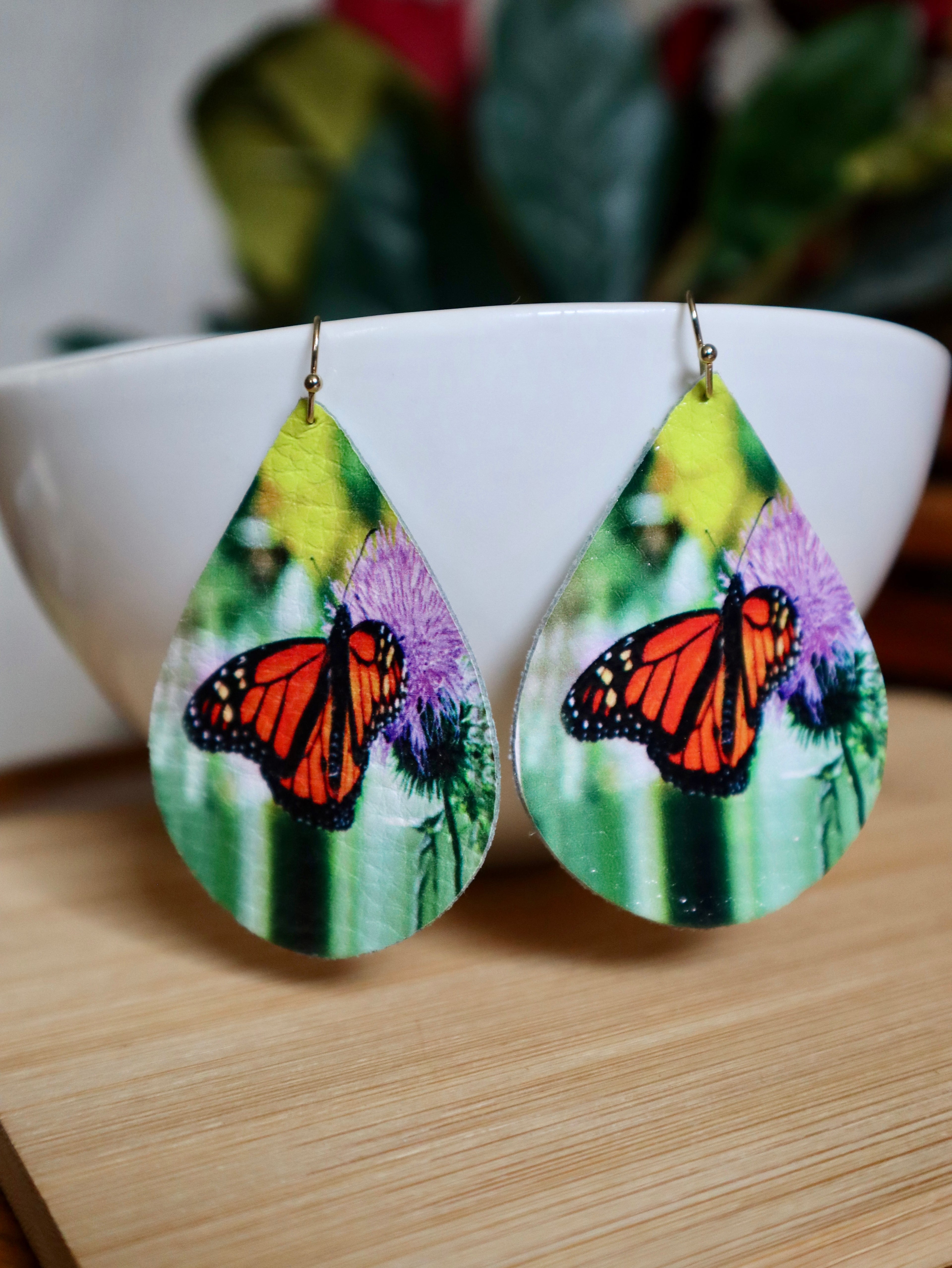 Myra Butterfly Vegan Leather Earrings