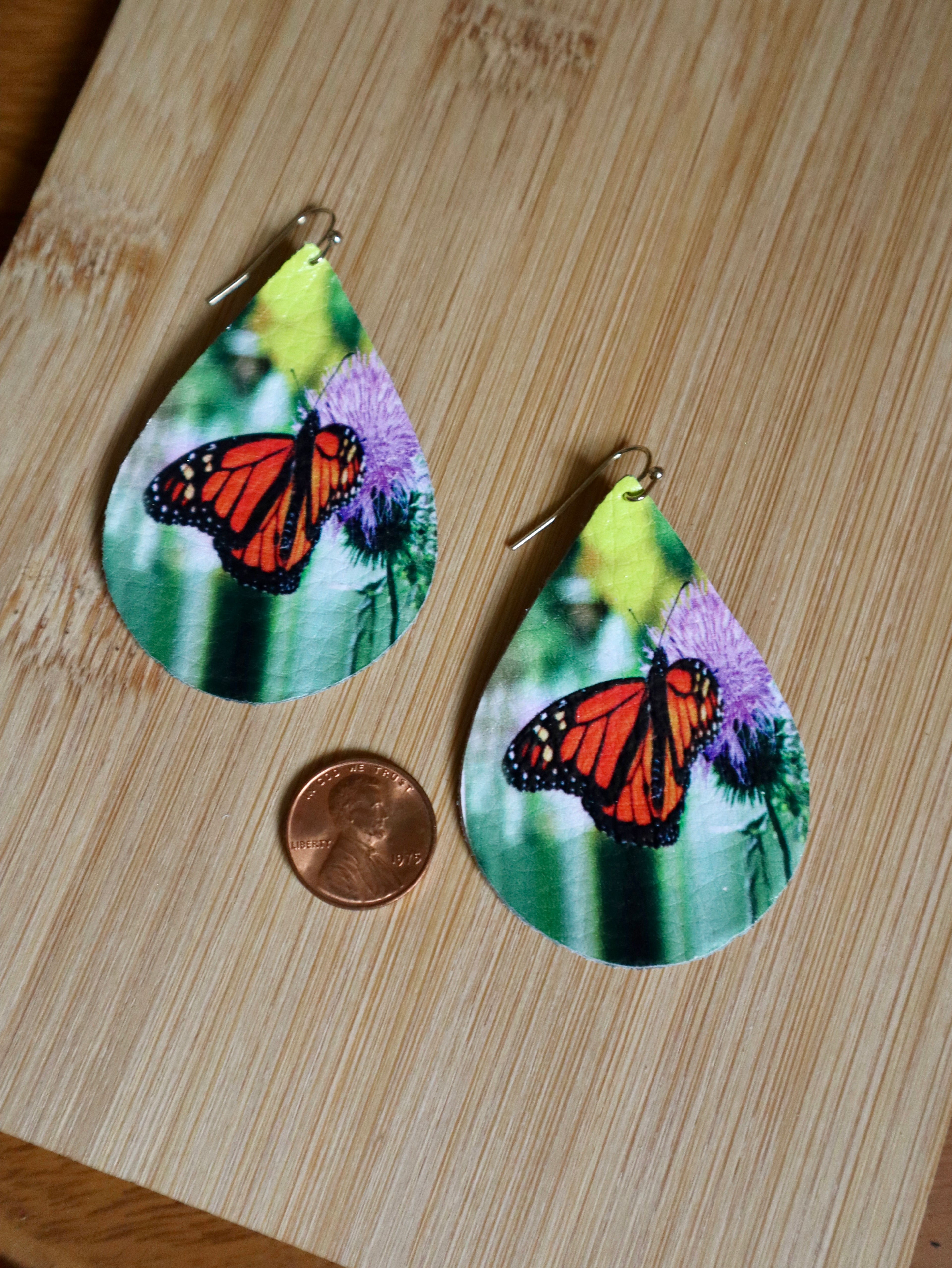 Myra Butterfly Vegan Leather Earrings