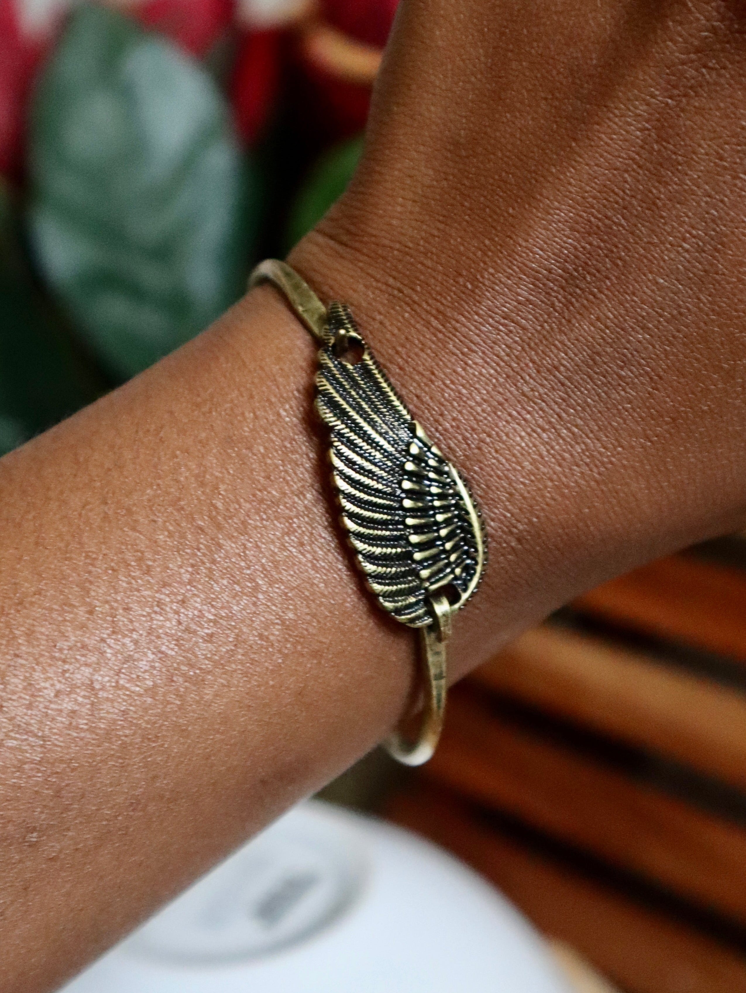 Jaya Antique Angel Wing Cuff Bracelet