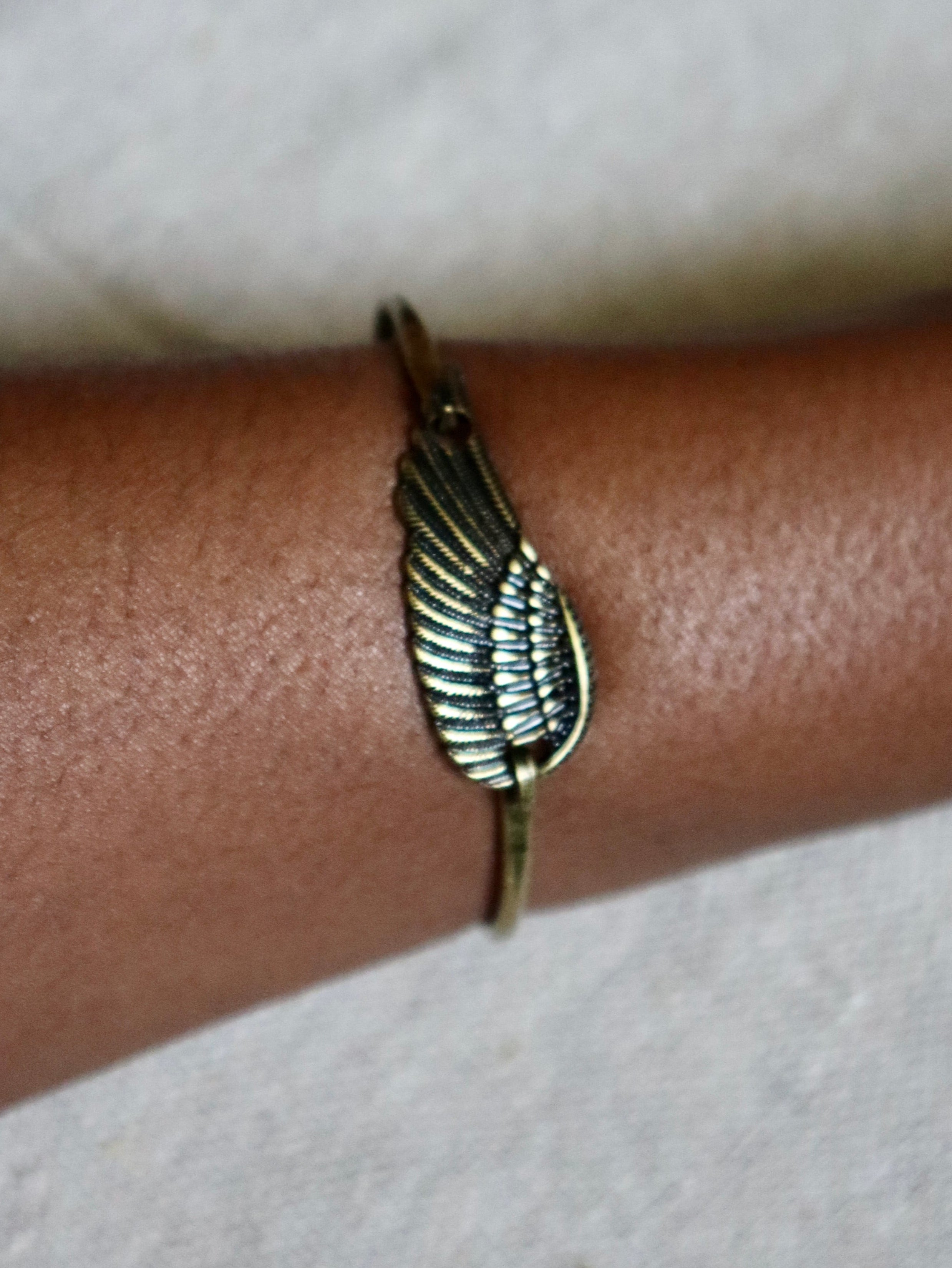 Jaya Antique Angel Wing Cuff Bracelet