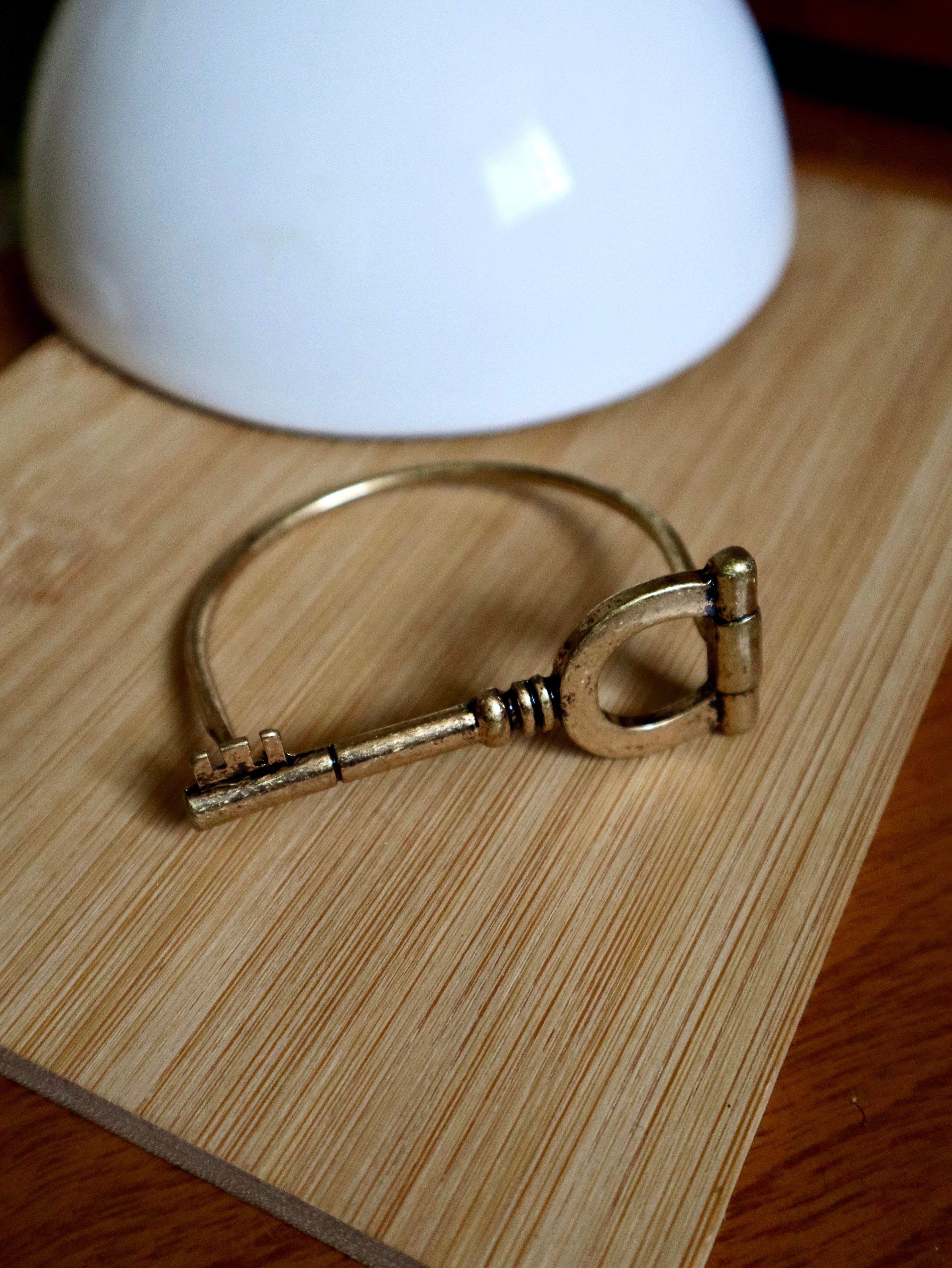 Rhonda Antique Gold Key Cuff Bracelet