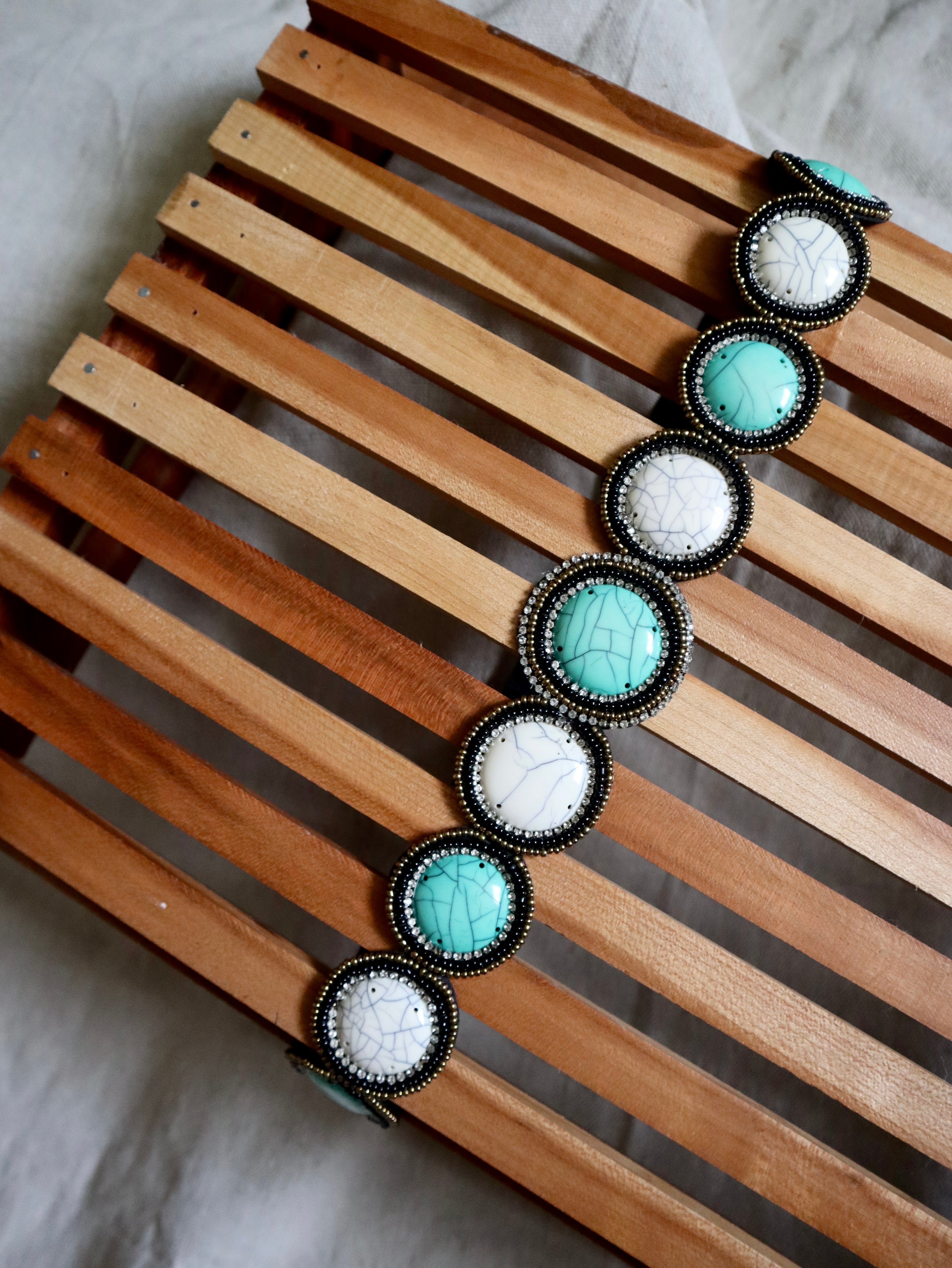 Turquoise Beaded Western Belt